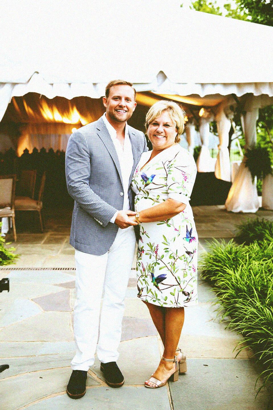 Richard Luck and his mother portrait on his wedding day