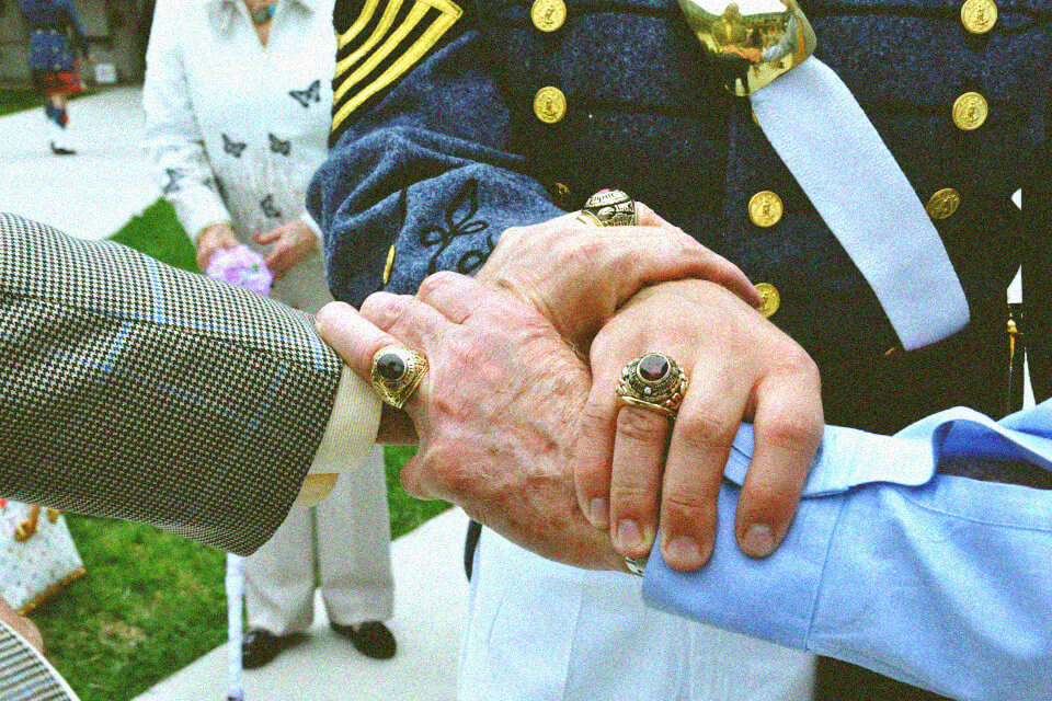 Richard Luck graduation at VMI with rings